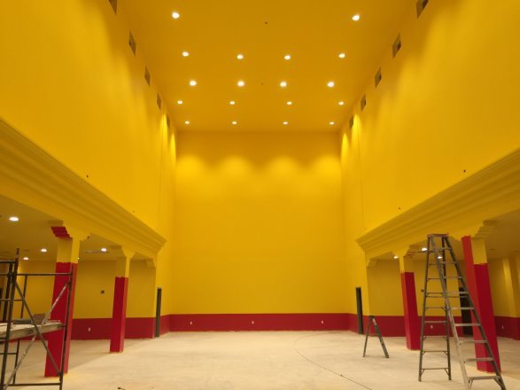 Maitreya Hall - Base Painting Takes Shape