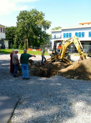 Excavating Begins For Pipe Work