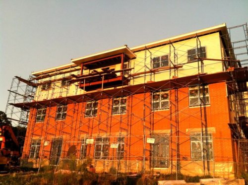 Exterior Bricks Going Up West Side