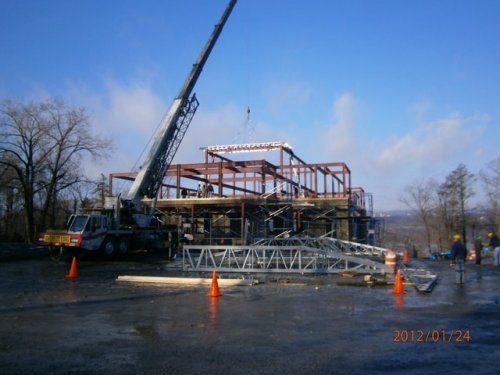 The First Roof Truss Assembly In Place 