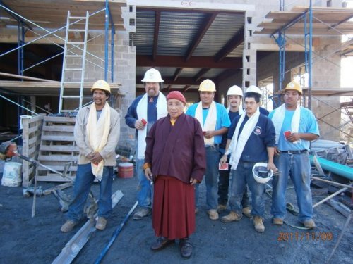 Lama Norlha Rinpoche With The Masons 