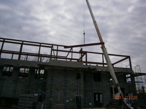 Last Upper Beam Being Installed