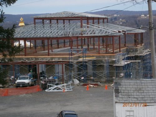 Major Roof Tresses Set In Place 