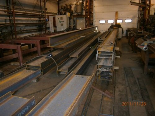 Raw Steel Before Fabrication Into Beams 