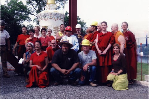 Lama Norlha Rinpoche and Sangha on Site